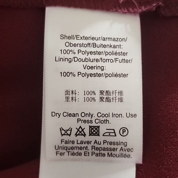 DKNY‎ Satin Asymmetrical Hem Neck Sleeveless Faux Wrap Cascading Ruffle Dress 16 - Picture 8 of 8